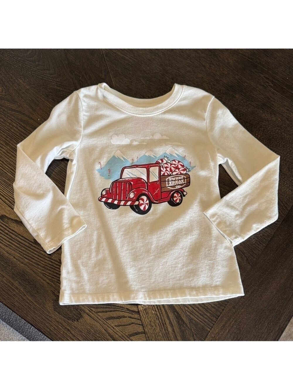 Cat & Jack Red Truck Long Sleeve T Shirt